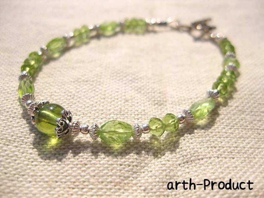 アリゾナ産　ペリドット　シルバー　ブレスレット