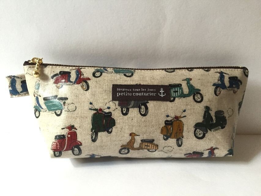 レトロスクーター　ラミネートペンケース