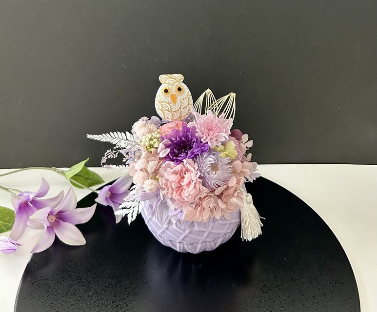 【受注生産】折り紙フラワーのミニアレンジメント オーダーメイド 手のひらサイズ 受注生産】折り紙フラワーのミニアレンジメント オーダーメイド