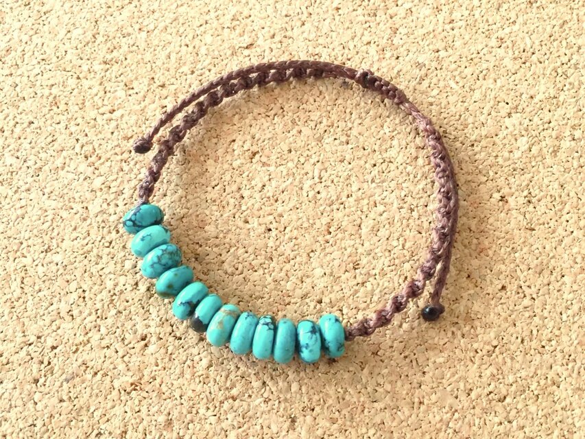 秋から装う✩✩ターコイズ【マクラメ】