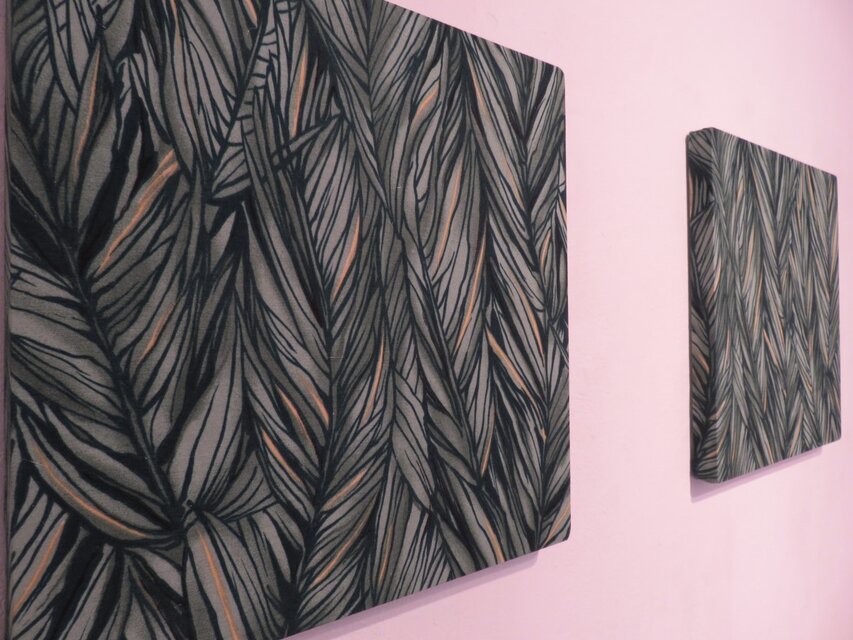 Hawiian Fabric panel  有名ブランドアロハシャツの生地を使ったファブリックパネル