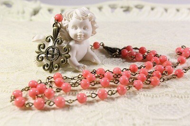 ピンクコーラルのロザリオ