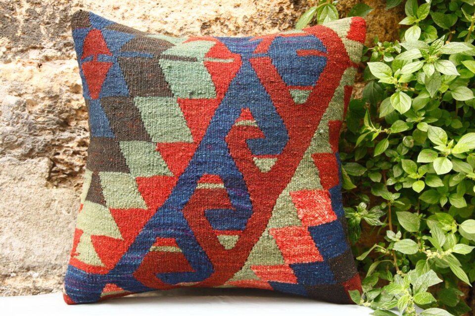 40cm　キリムピロー・ハンドメイドクッションカバー