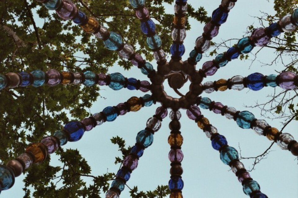 【額付写真】ガラス玉