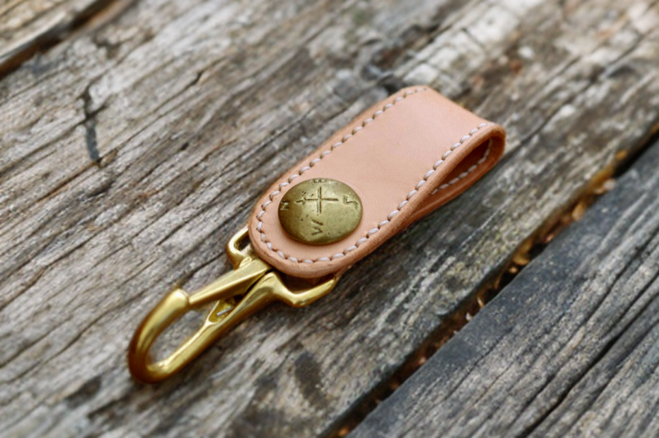 本革サドルレザーのキーホルダー【受注制作】