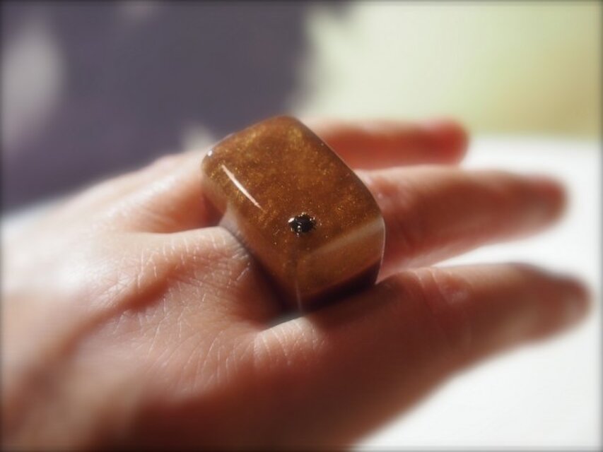 SALE** レジンリング（チョコレート） | iichi 日々の暮らしを