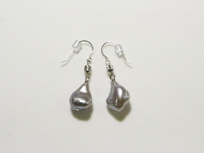 バロックパールピアス10KWGフック