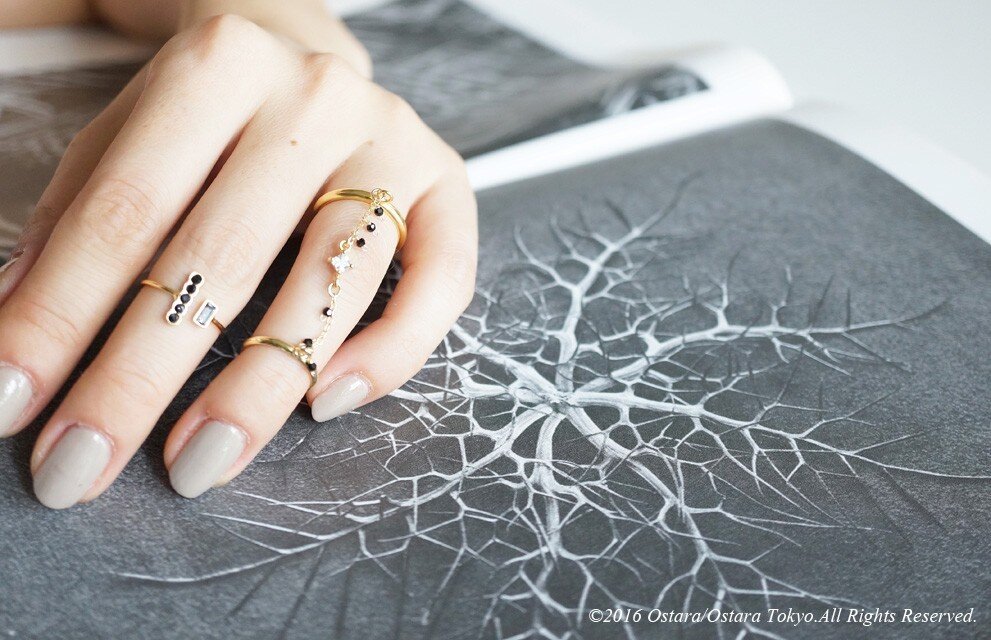 Double Chain CZ Ring