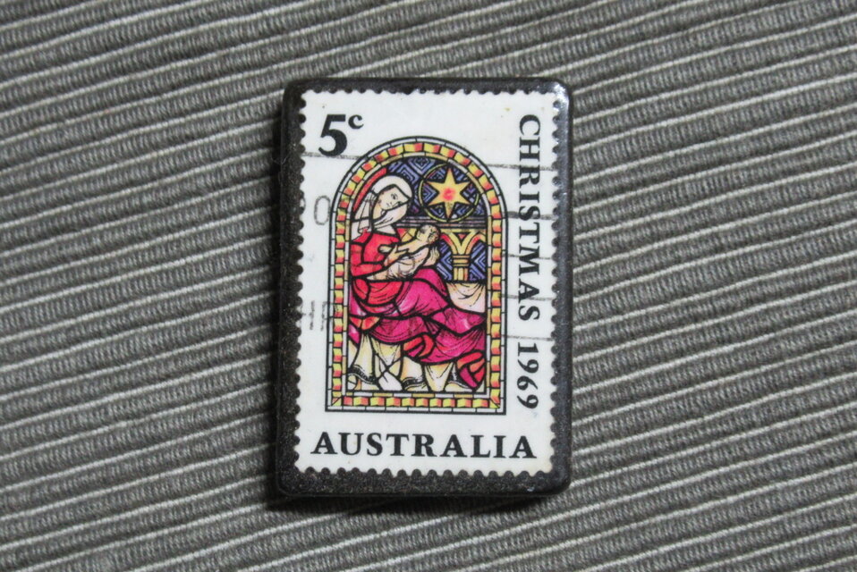 ★★アップサイクル　クリスマス切手マグネット1750