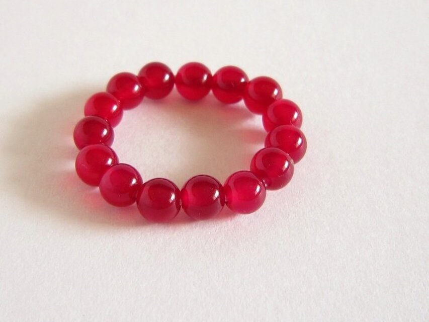 チェリーカルセドニー　Simple　Ring