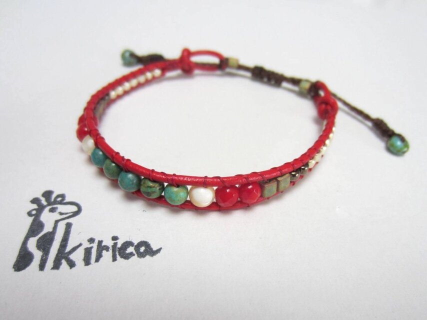 グリーンターコイズのバングルブレス