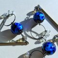 ほたる玉 かんざし とんぼ玉 一本簪 和装アクセサリー ブルー