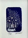 銅版画「snow globe」