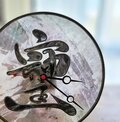 日本/土佐和紙 グラスアート時計「そしじ」～愛・調和・感謝の時を刻む～