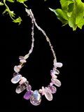 ネックレス ピンク パープル 天然石 水晶 アメジスト 透明感