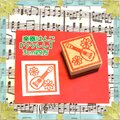 ♪楽器はんこ〓【ウクレレ《パイナップル型》】3㎝四方