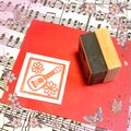 ♪楽器はんこ〓【ウクレレ《パイナップル型》】3㎝四方