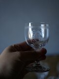 モノグラム入り クリスタルグラス フランスアンティーク