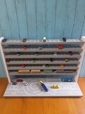 K高さ45センチ　自作トミカ収納棚110台ロングトミカ7台ロータリー K高さ45センチ 自作トミカ収納棚110台ロングトミカ7台ロータリー