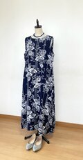 着物リメイク　浴衣ワンピースドルマン袖　 Lサイズ Amazon.co.jp: 浴衣リメイクワンピース袖フリルギャザー木綿着丈