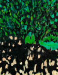 原画・油彩「夏の公園」絵画・F6（32×41㎝）アート・キャンバス 原画・油彩「夏の公園」絵画・F6（32×41㎝）アート・キャンバス