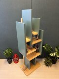 送料無料】 シェルフ カクタスツリー 125cm パイン ストーンブルー