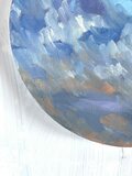原画・油彩 『 朝空 20260709』絵画・ 直径25cm・アート・丸形