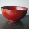 角偉三郎 朱塗大椀 22㎝ 五つ星 能登輪島漆器 盛鉢 菓子椀 サラダ