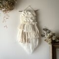 一点もの】流木 ウィービング タペストリー 『みるく色のたぺすとり