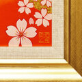 ◎『桜と赤富士』○がんどうあつし和洋絵画油絵原画○24K純金箔使用