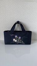 繊細なお花が浮かび上がる帯リメイクバッグ｜和モダン | iichi 日々の