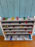 自作ミニカー収納棚6段90台1段目ロングトミカ仕様 | iichi 日々の