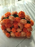 ブーケ 花束 ブランケット バラ薔薇 オレンジ 母の日 誕生日