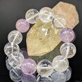 子猫用パワーストーン！首輪！ラピスラズリ、水晶、翡翠、ラベンダーアメジストなど！ パワーストーン】ラベンダーアメジスト ヒマラヤ水晶(ガネーシュ