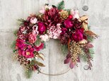 Rose & Dahlia ring wreath III