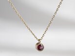 K18 Garnet birthstone necklace [P033K18RG]の画像