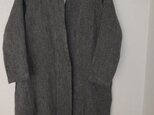 リネンウールヘリンボーン＊コーディガン＊フレアーコート