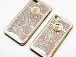 iPhone7/7Plusケース 天然貝仕様(ゴールドタイプ) <螺鈿アート>