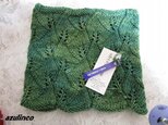 手編み木の葉ネックウォーマー　  Malabrigo Fresco Y Seco 128の画像