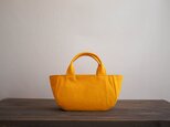 ＊受注制作＊蓋付き丸トートS（山吹色）