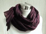 ウールニットのストール　パープル