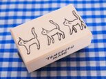 消しゴムはんこ「歩くねこ」