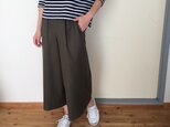 ウールのワイドパンツ  カーキ