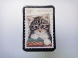 オーストラリア 猫切手ブローチ1851の画像