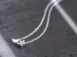 White 星＆三日月 ネックレス シルバー925