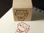 《いっちゃん様オーダー》招き猫のはんこ 左の画像