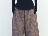 着物リメイク：紬のガウチョパンツ