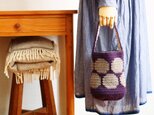 WOOL!ドットのワンマイルトート*プラムの画像