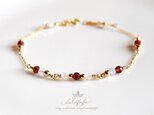 14Kgf 星のささやきブレスレット～deuxieme★灼熱の大地～モザンビーク産ガーネット
