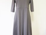【obasan様専用】【M】アーミッシュ風シンプルワンピース◇七分袖（グレー）